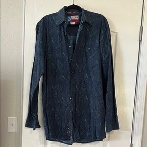 Wrangler Blue and Green Patterned Shirt
